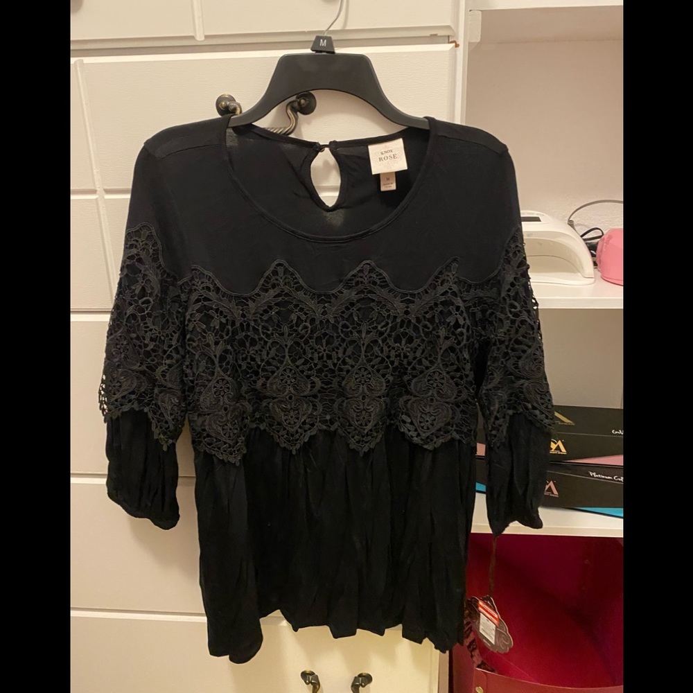 NWT Gorgeous black blouse